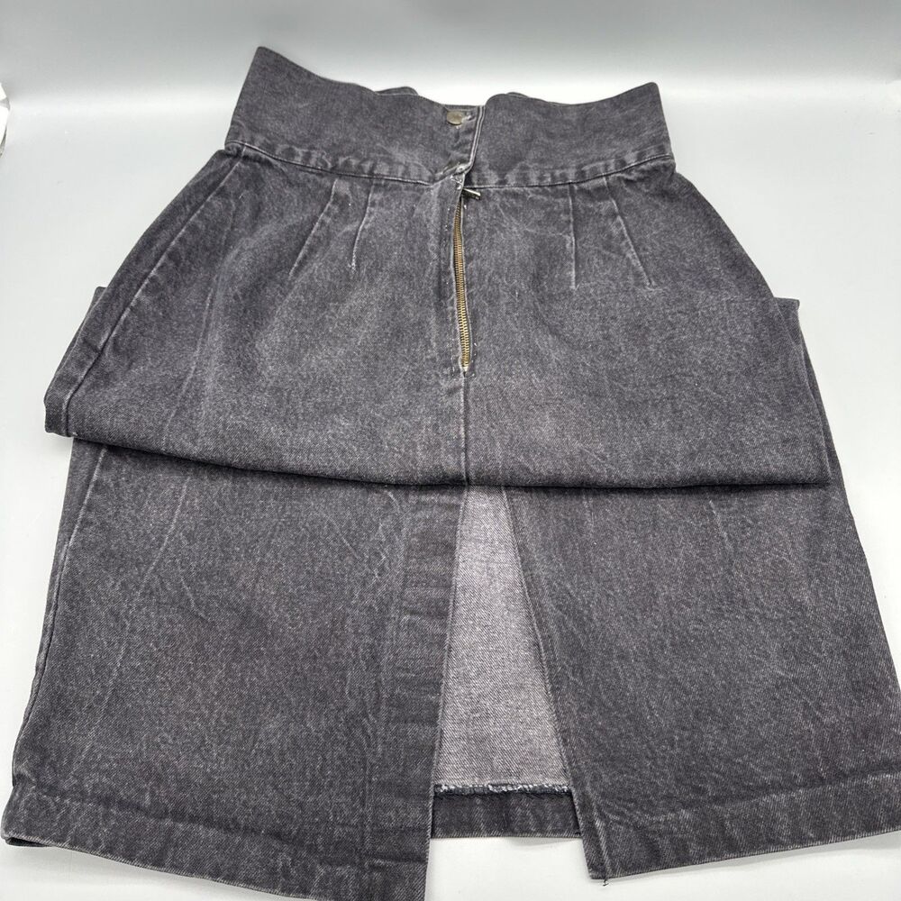 VTG Pant Plant Riding Skirt Pants Womens Sz 13 Black Denim Maxi Western Wear Y2K
